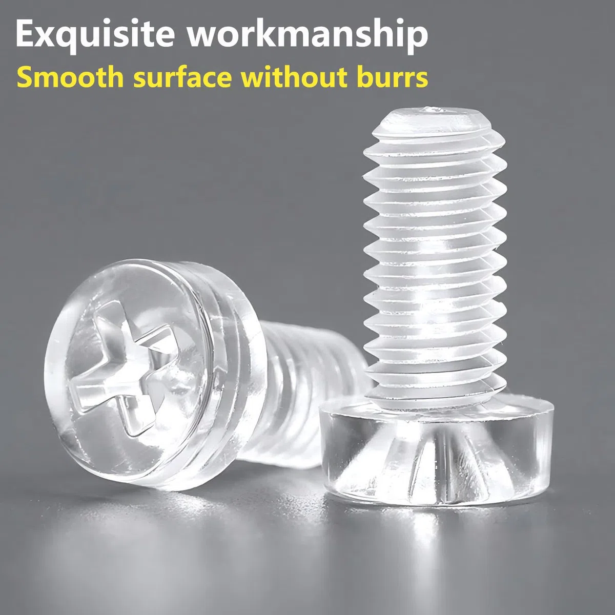 Qrity 20 Pezzi Viti Bulloni e Dadi Kit M3x15mm Viti a Croce, M3 Dadi Esagonali, Plastica Acrilica Trasparente, per Macchinari, Elettronica