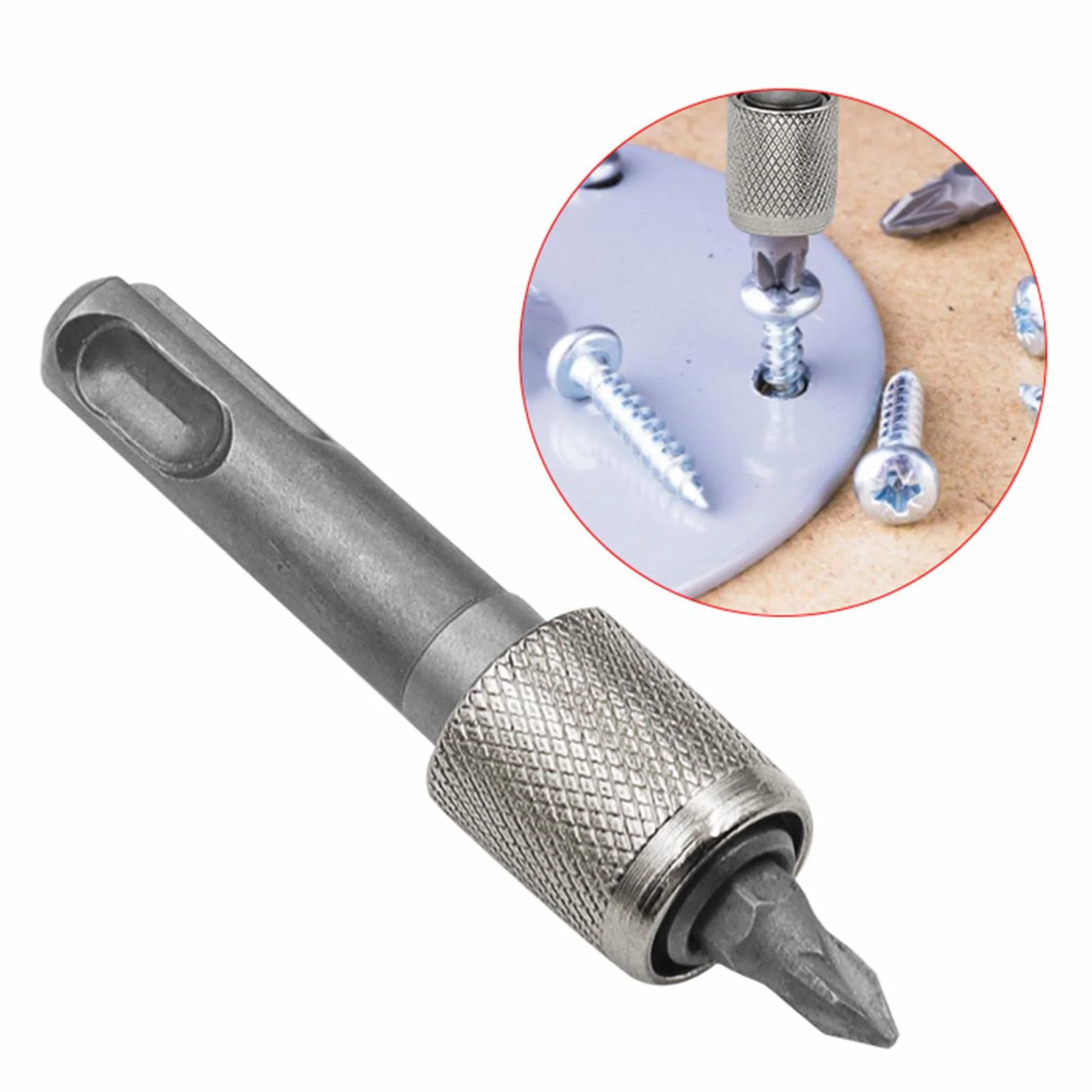 2 Pezzi SDS Plus Adattatore portapunte 6,35mm (1/4'') Sds Plus Adattatore per Presa in Acciaio Accessori per avvitatori elettrici per trapani a percussione