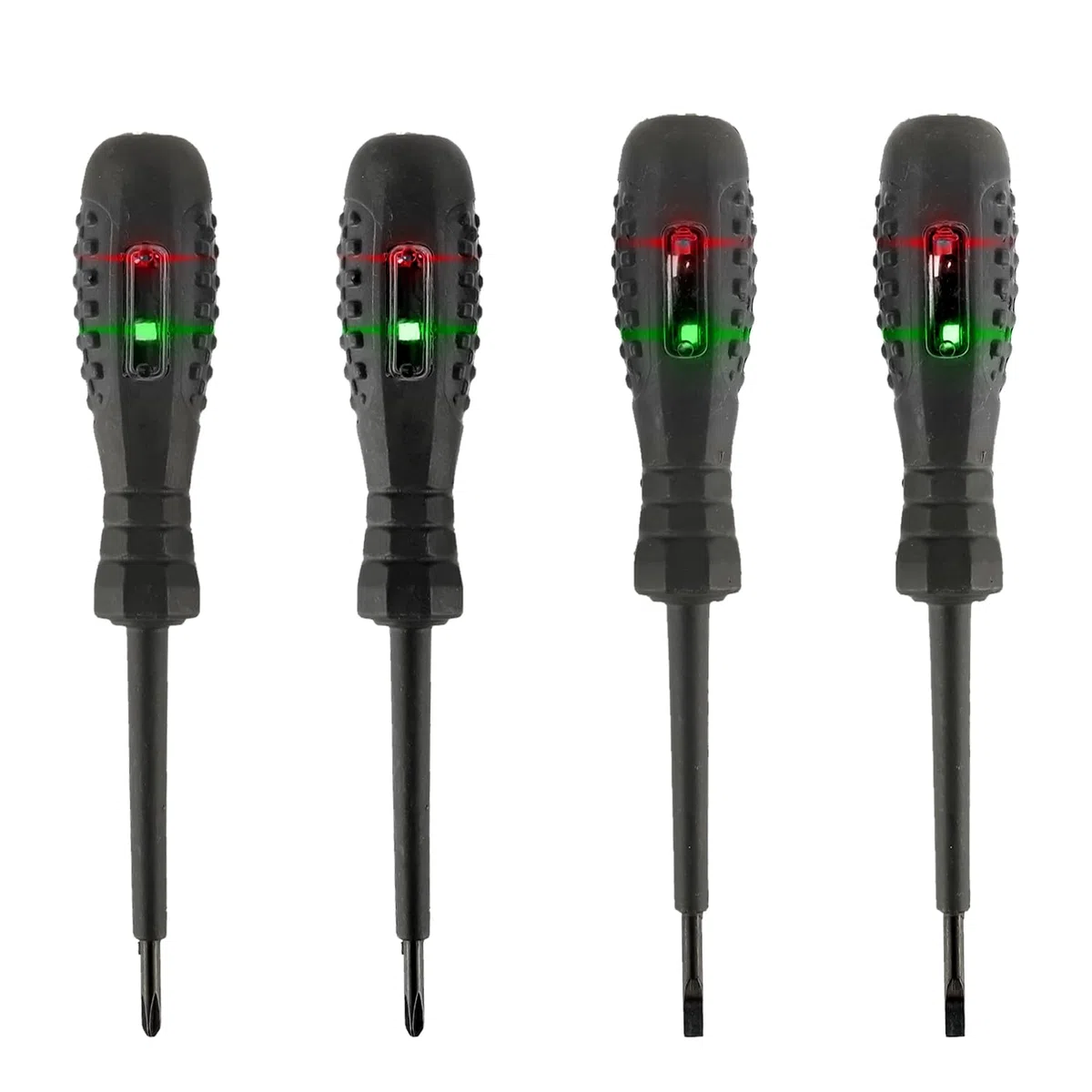 2 in 1 Rilevatore di elettricità Cacciavite magnetico, Forte Coppia elevata rivelatore di elettricità, Penna Tester di Tensione Per elettricisti(2 teste piatte +2 croci)