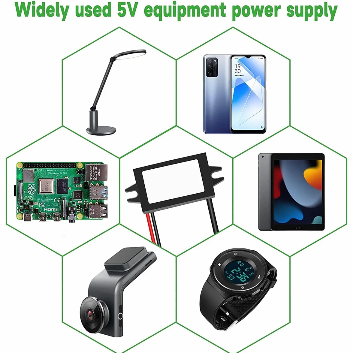 Greluma 1 pezzo convertitore step-down usb c DC12V a 5V 3A,adattatore di alimentazione con modulo buck impermeabile da 25W con interfaccia di tipo c compatibile con raspberry Pi 4, telefoni cellulari
