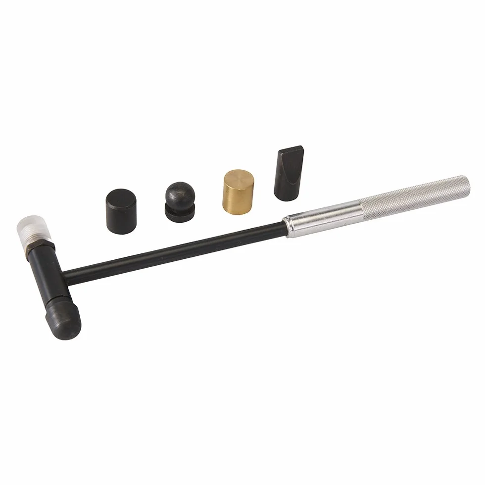 Silverline Hobby Hammer 852600 - Martello a 6 teste, 75 g, manico in alluminio, nylon, palla, rotonda, piatta, in ottone e testa a scalpello, ideale per la creazione di gioielli e l'arte del metallo