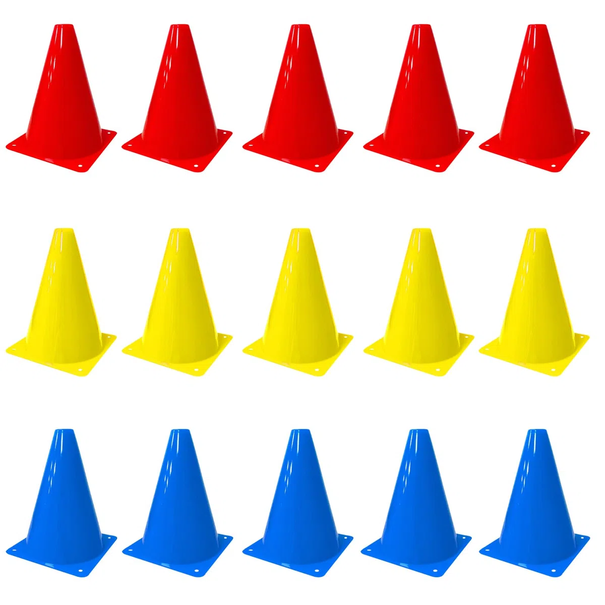 15 Pezzi 18cm Coni Allenamento Calcio Conetti Segnaletici Coni Sport Coni di Marcatori per Allenamento di Calcio, attività, Gioco, Pallavolo, Addestramento
