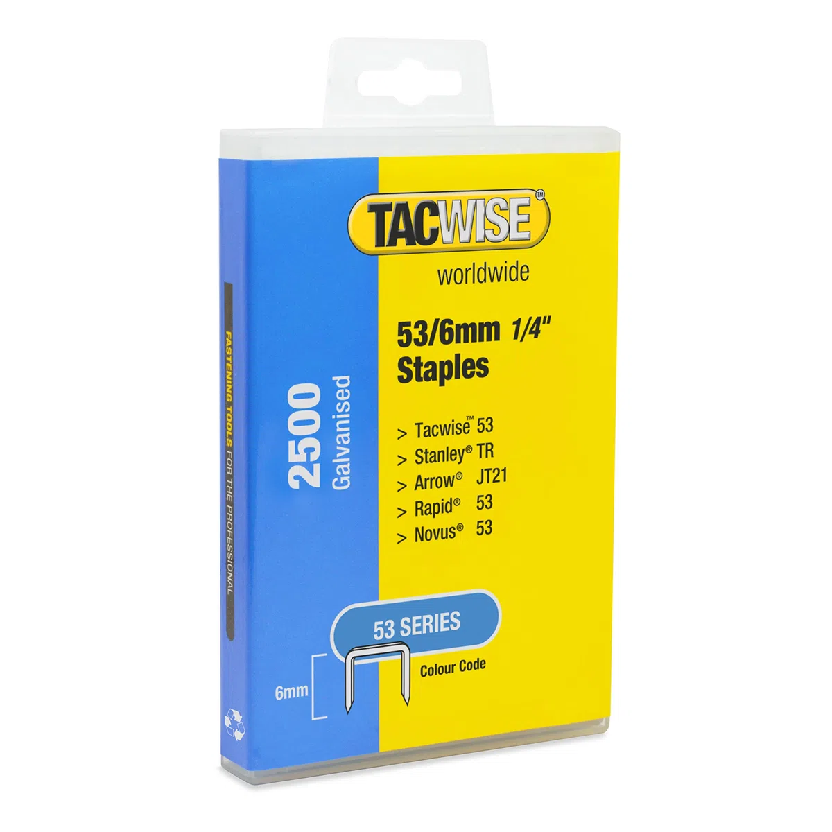 Tacwise 1476 Punti Galvanizzati Tipo 53 / 6 mm, Confezione da 2500