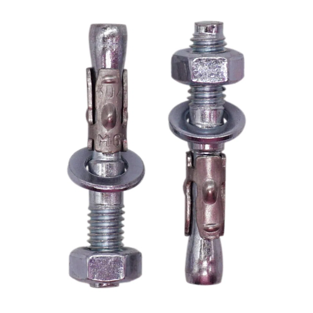 SKIR'CO Ancoraggi a cuneo zincati M6 x 40 mm, tasselli in metallo, bullone di ancoraggio, bulloni di espansione per muratura e calcestruzzo (6 pezzi)