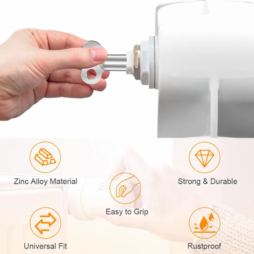 Flintronic Valvola Termosifone, 3 Pezzi Chiave Sfiato Termosifone, Chiave di Spurgo del Radiatore, Universale Chiave Quadrata, per Radiatori Adatta