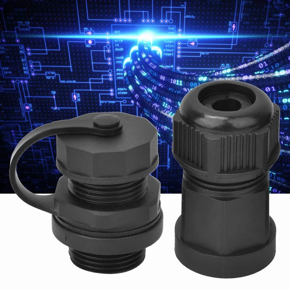 Fafeicy Connettore RJ45 Femmina Impermeabile IP67 per Cavi Ethernet CAT5/6 8 Pin 50 Pezzi Nero