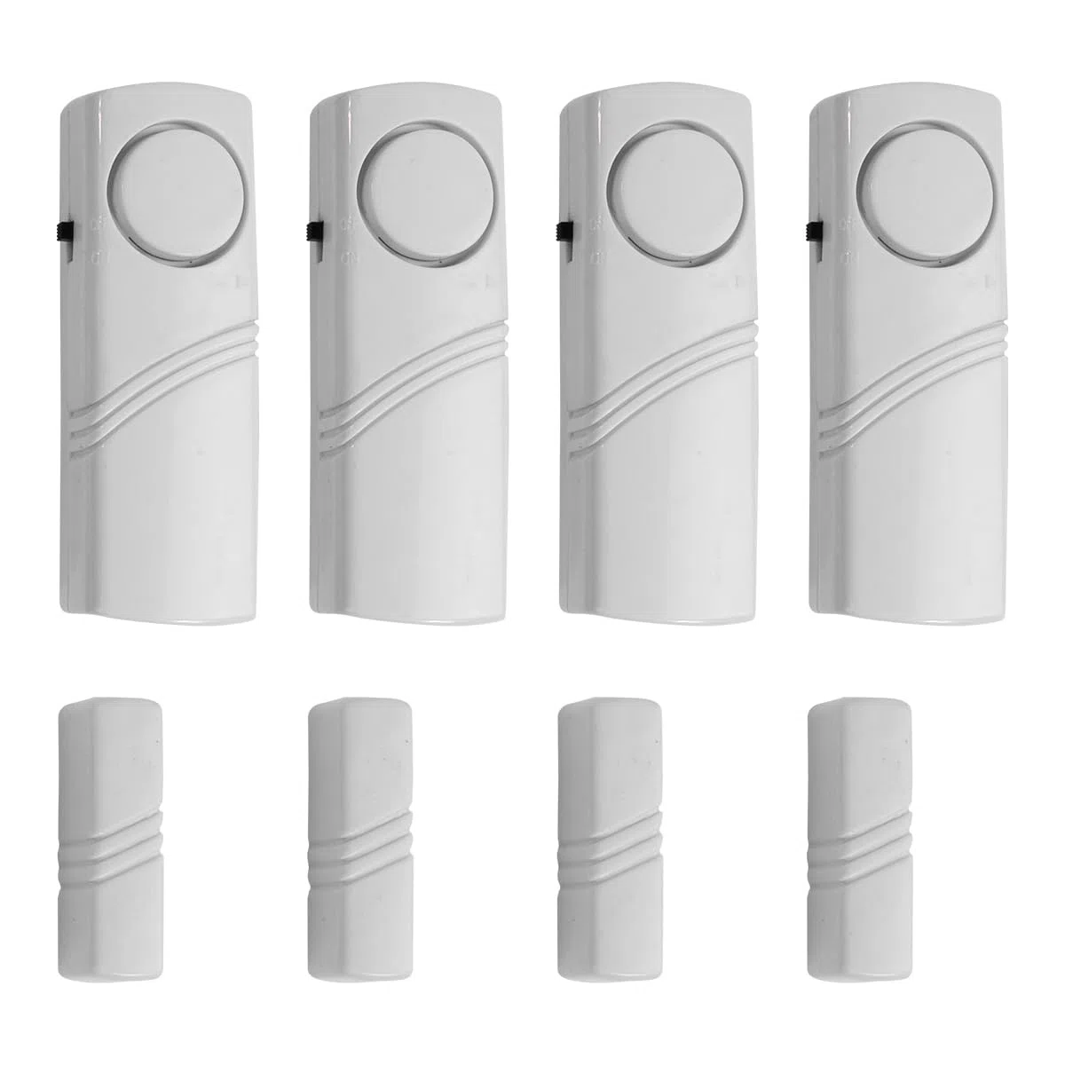 4 Pack Allarme Porta/Finestra Magnetico, Sensore di Sicurezza Wireless Sistema di Allarme Antifurto Forte 120 Db, Rilevatore di Avviso di Ingresso Garage Capannone