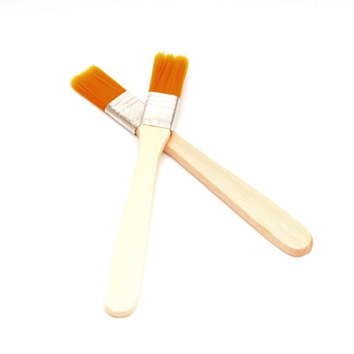 Set di pennelli piccoli, 20 pezzi, 11 mm di larghezza, piccoli pennelli per ritocchi, pulizia, colla, progetti fai da te, manico in legno, giallo polvere, per casa, tastiera e applicazioni di vernice