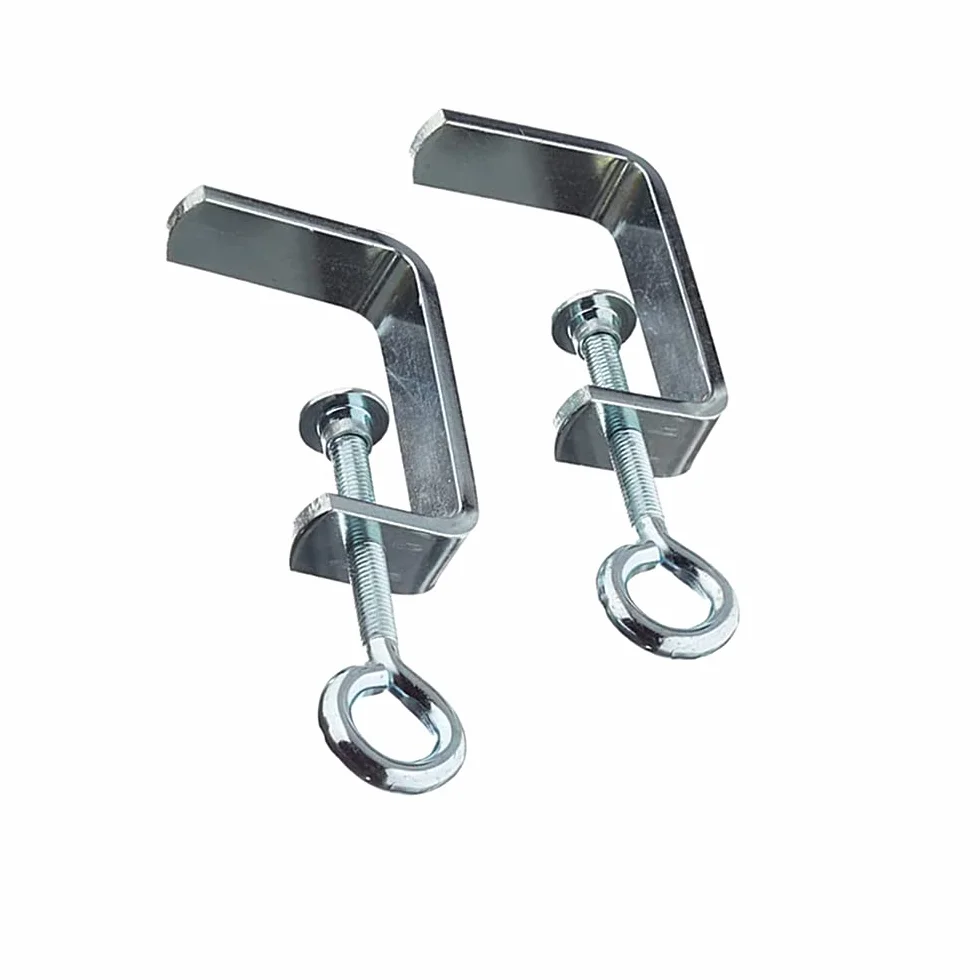 mor057aq Set 2 pz. Morsetto Professionale Multiuso Pesante da Banco in Acciaio Zincato,Apertura 60 mm