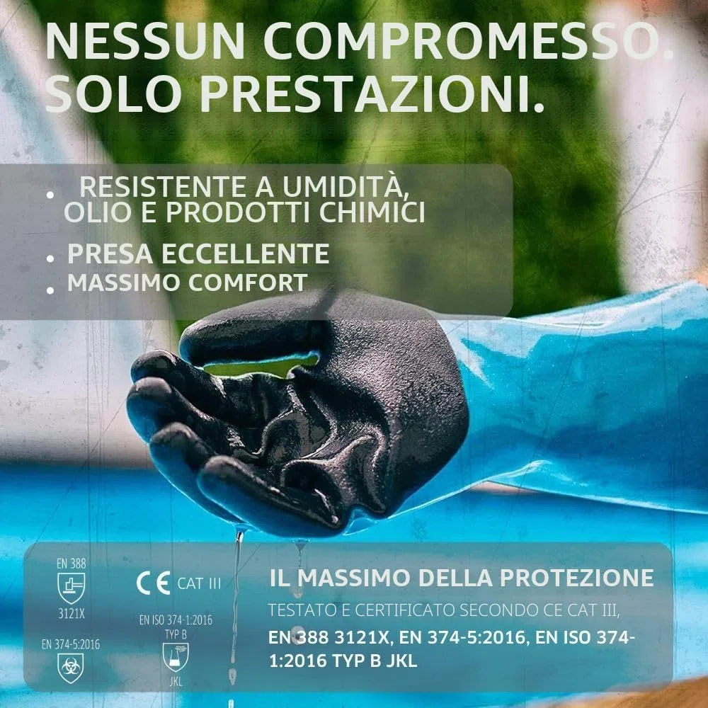 Gebol Gebol Grip Tech Guanti di protezione chimica Uomo (Pacco da 1)