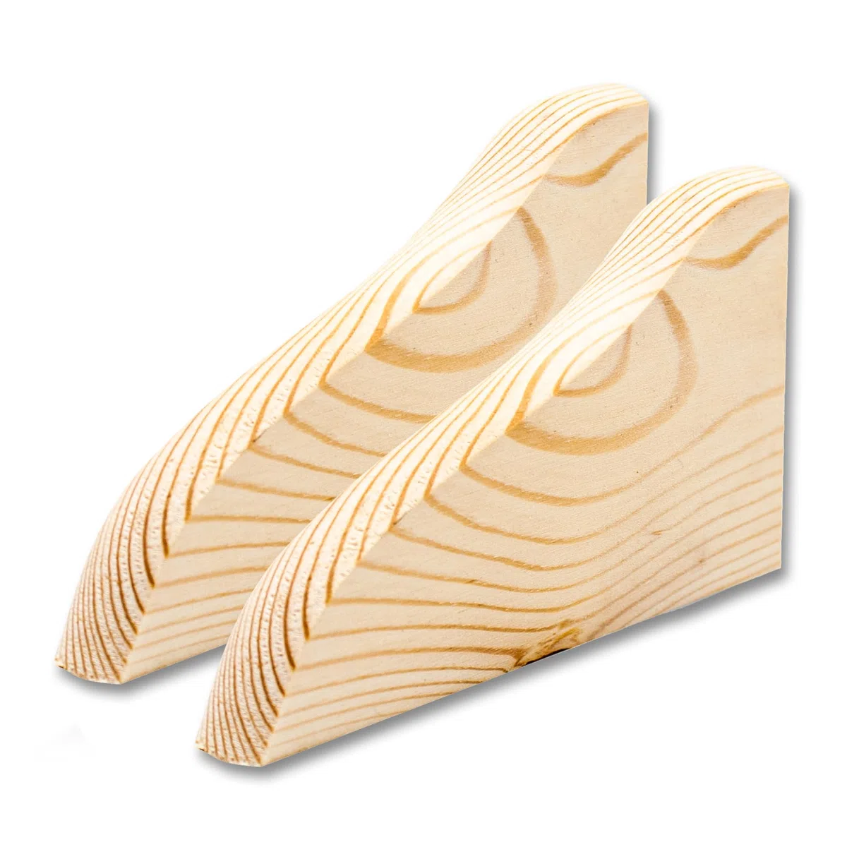 DOJA Barcelona | Staffa Mensola Legno | Piana | 2 pz | Reggimensola Legno a Muro per Scaffale 165x95 | Staffa Angolare per Scaffalatura | Staffa Triangolare Reggimensole per Scaffali Salone, Cucina…