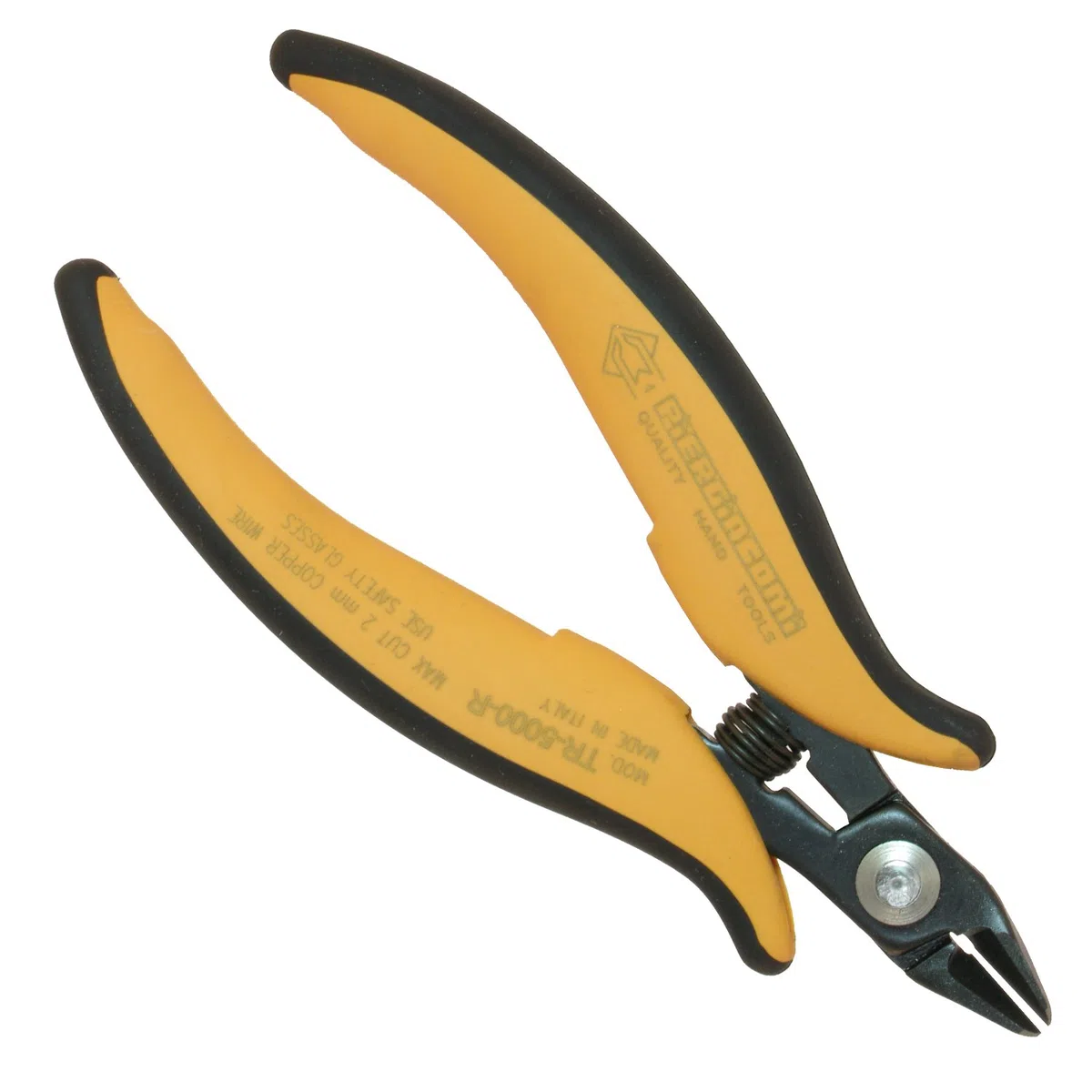 Piergiacomi - TR5000R utensile Robusto Raso Lunghezza da 138mm - Testa media - Taglienti da 10mm inclinati a 27° per Rame o Altri Materiali duttili - Fino a Ø2.0 mm 12awg - Arancione - Made in Italy