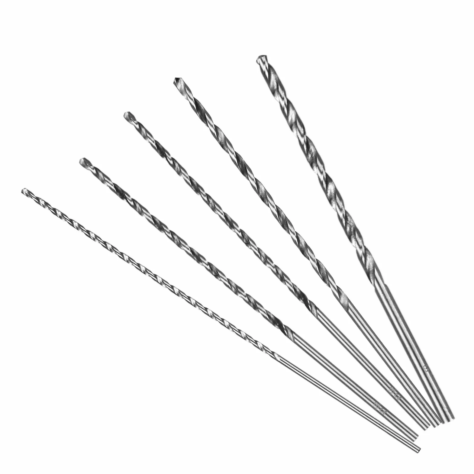 5 Pezzi Set Punte Trapano con Gambo Dritto HSS Utensile Taglio,2-5 mm Trapano legno,Punta Twist metallo Power Tools,Gambo Dritto Rivestito in Titanio Piccola Resistenza Taglio