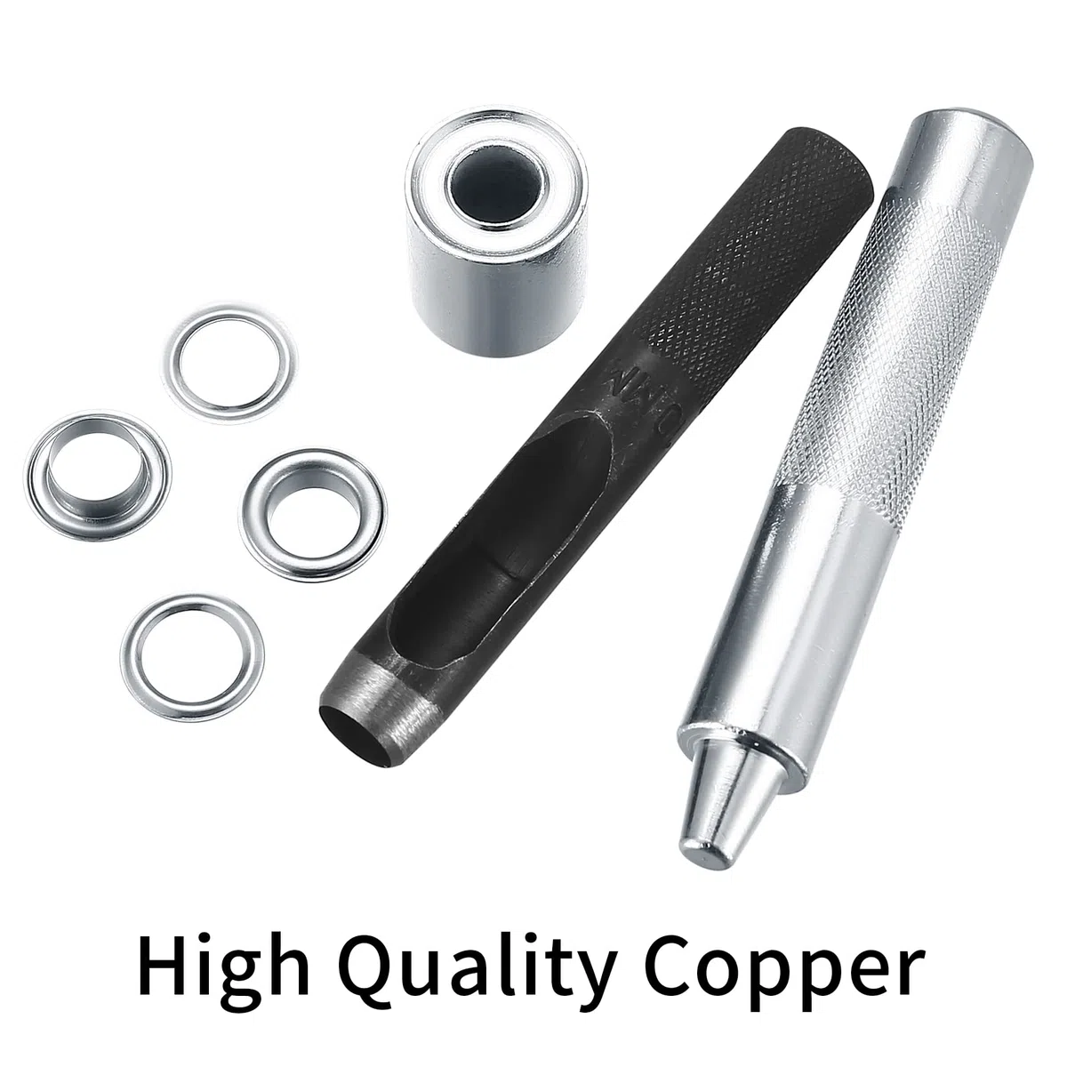 120 Kit Occhiello Passacavi Grommet Rondelle, Occhielli di Metallo Strumento Set, Occhiello Anelli Passacavo con Strumenti Installazione Kit per Telone Tessuto Tenda Fai da Te