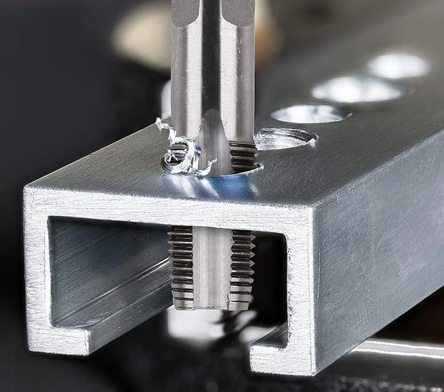 Set di maschi per tubi, in acciaio al carbonio, filettatura interna, 1/8", per l'uso in tubi dell'acqua, automobili e macchinari