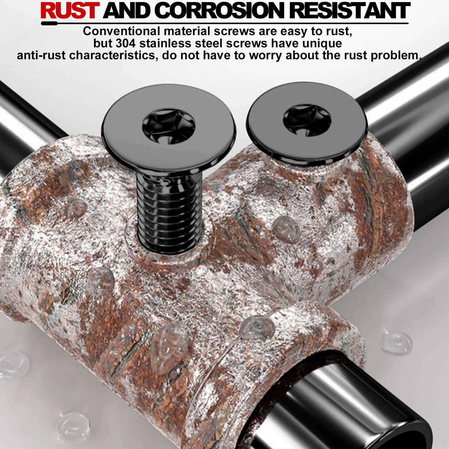 Drenky Viti a Testa Svasata M3 X 16 mm, 50 Pezzi Viti a Esagono Incassato Nero in Acciaio Inox A2 V2A Antiruggine Secondo Norma DIN 7991 / ISO 10642, Bullone Meccanico, Filettatura Completa