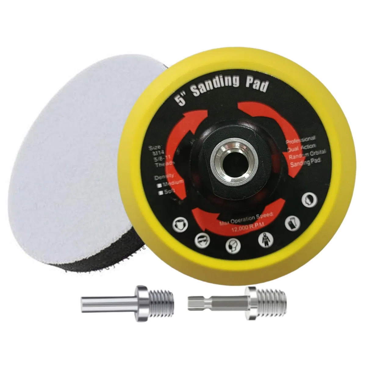 125mm Platorello di Levigatura 5 Pollici Piastra di Lucidatura con Filettati M14 Tampone di Ricambio
