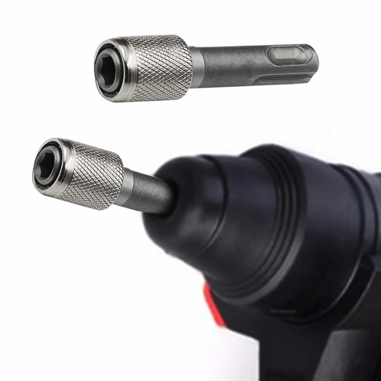 2 Pezzi SDS Plus Adattatore portapunte 6,35mm (1/4'') Sds Plus Adattatore per Presa in Acciaio Accessori per avvitatori elettrici per trapani a percussione