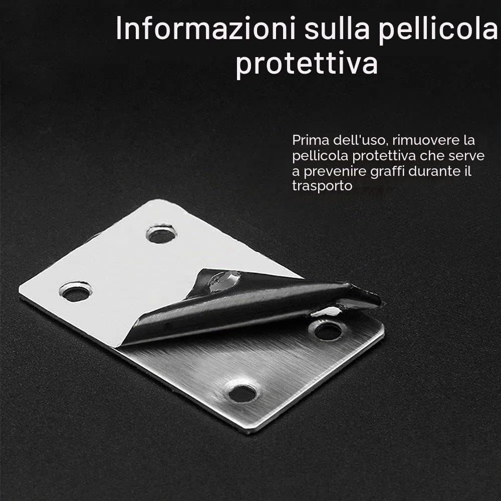 10 Pezzi Piastra In Acciaio Inox Staffa Angolare Piatta Staffa Heavy Duty Che Unisce Riparazione Piastra Staffa Dritta per Riparare Sedie Tavoli da Pranzo Letti, 60x38mm
