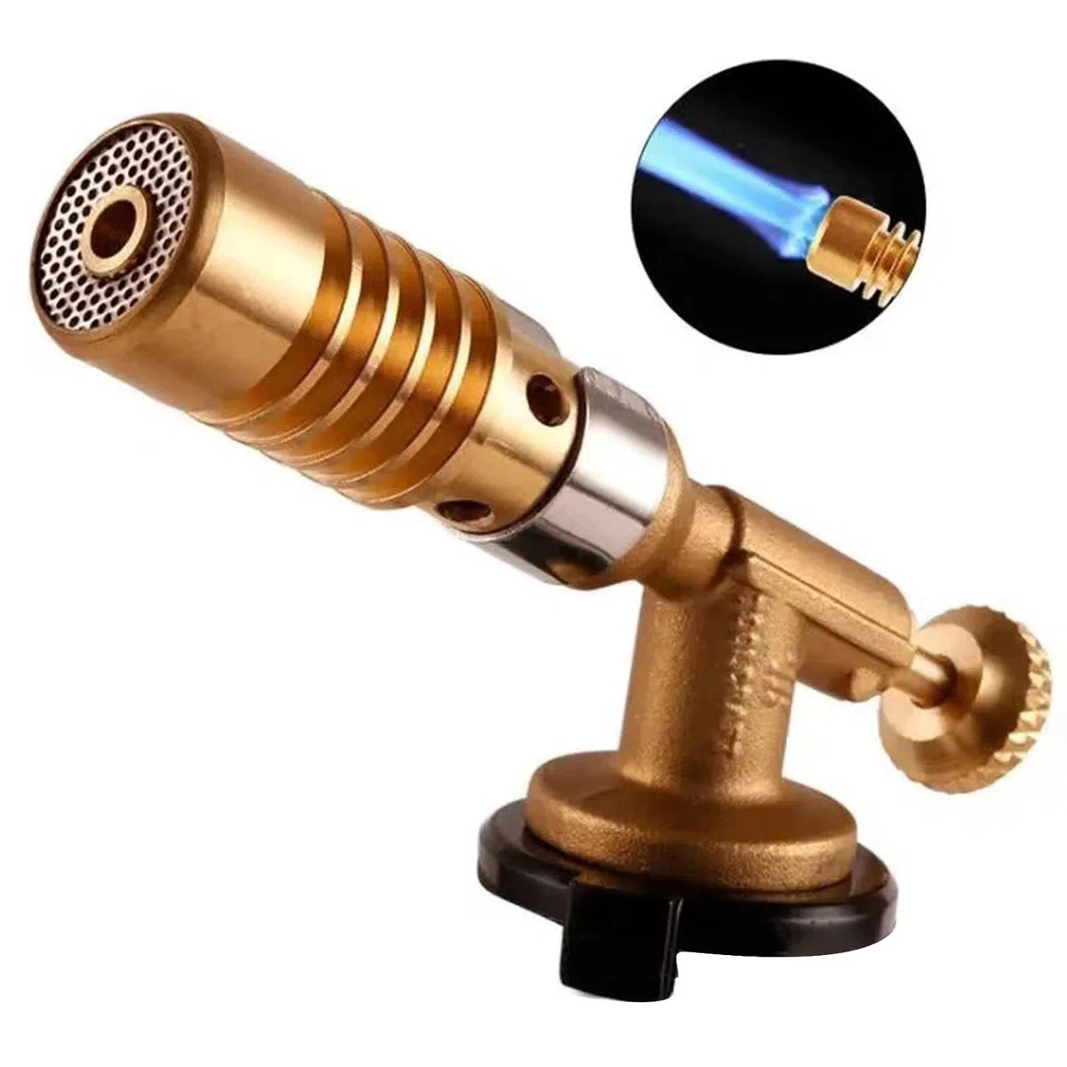 Pistola a Spruzzo Per Gas, Pistola Per Torcia a Gas Butano Pistola a Spruzzo Per Serbatoio in Ottone Pistola a Fiamma Portatile Per Barbecue Torcia a Gas Per Accensione Ad Alta Temperatura Per Saldatu