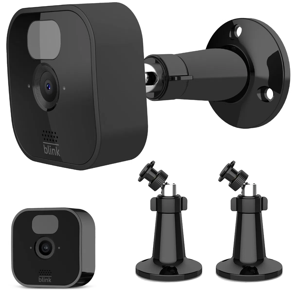 Supporto per telecamera Blink, supporto da parete regolabile per la telecamera Blink Outdoor (3ª generazione)/ Blink Outdoor 4 (4ª generazione)/ Blink Indoor/ Blink Mini 2/ Blink XT/ XT2 (Nero, 2