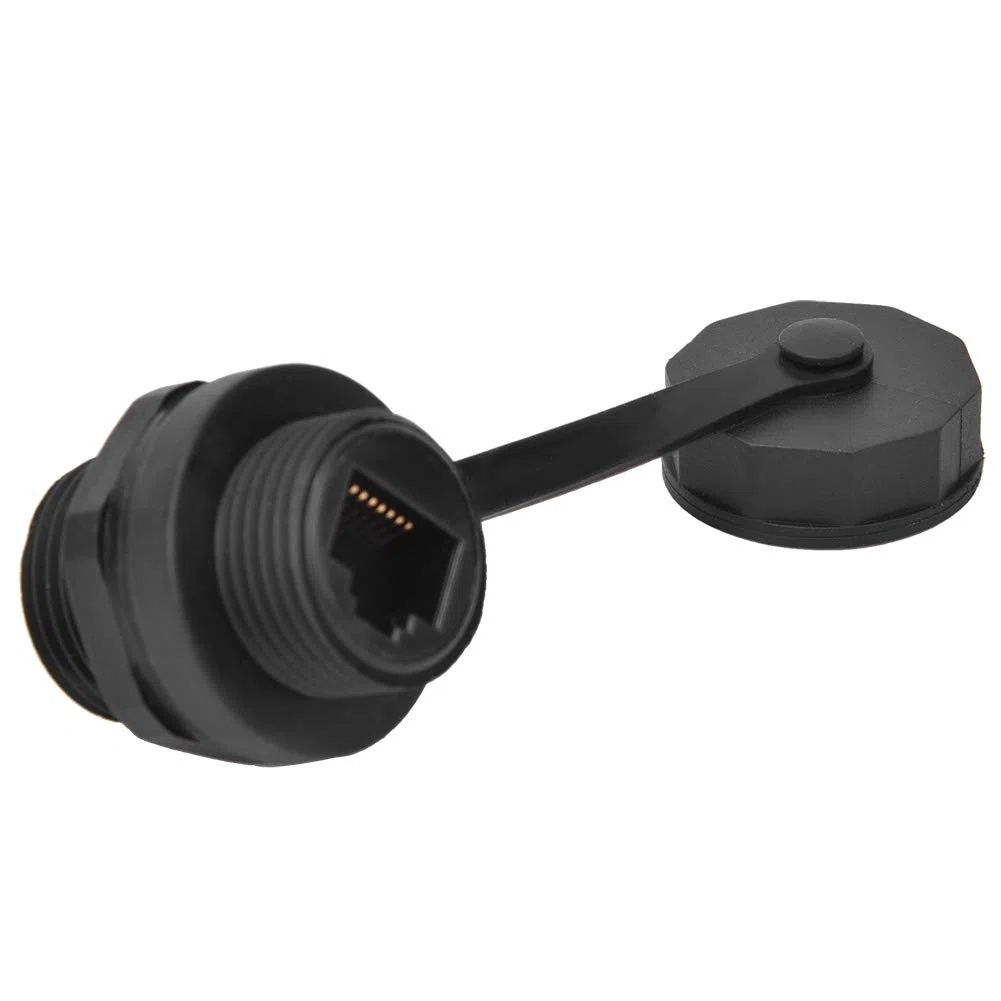 Fafeicy Connettore RJ45 Femmina Impermeabile IP67 per Cavi Ethernet CAT5/6 8 Pin 50 Pezzi Nero