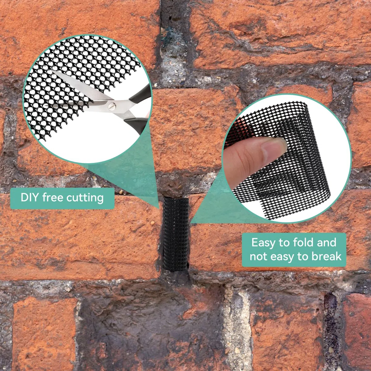Griglia per Fughe Ventilatore per Fughe 3Meters Fughe di Ventilazione Rete Metallica Ventilatore Protezione Delle Fughe Del Clinker da Api Vespe o Topi Nero (3 Meters)