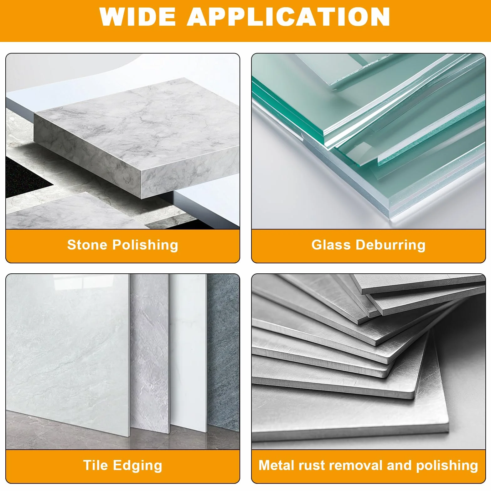 6 Pezzi Dischi Abrasivi Diamantati, per Levigare Piastrelle E Vetro, per Piastrelle In Pietra e Ceramica, Vetro, Levigatura e Rifinitura Con Diverse Grane, 60#, 100#, 200#, 400#, 600#, 1000#