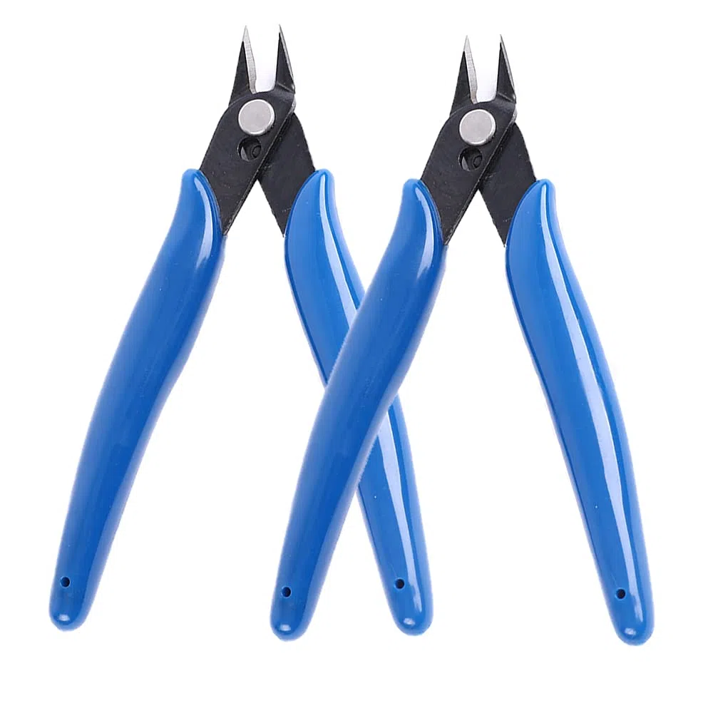 2 pezzi tronchesi filo tronchesi cavo elettrico di precisione rame plastica laterale forbici spogliarellista pinze diagonali bobina che fa strumento artigianato gioielli fai da te