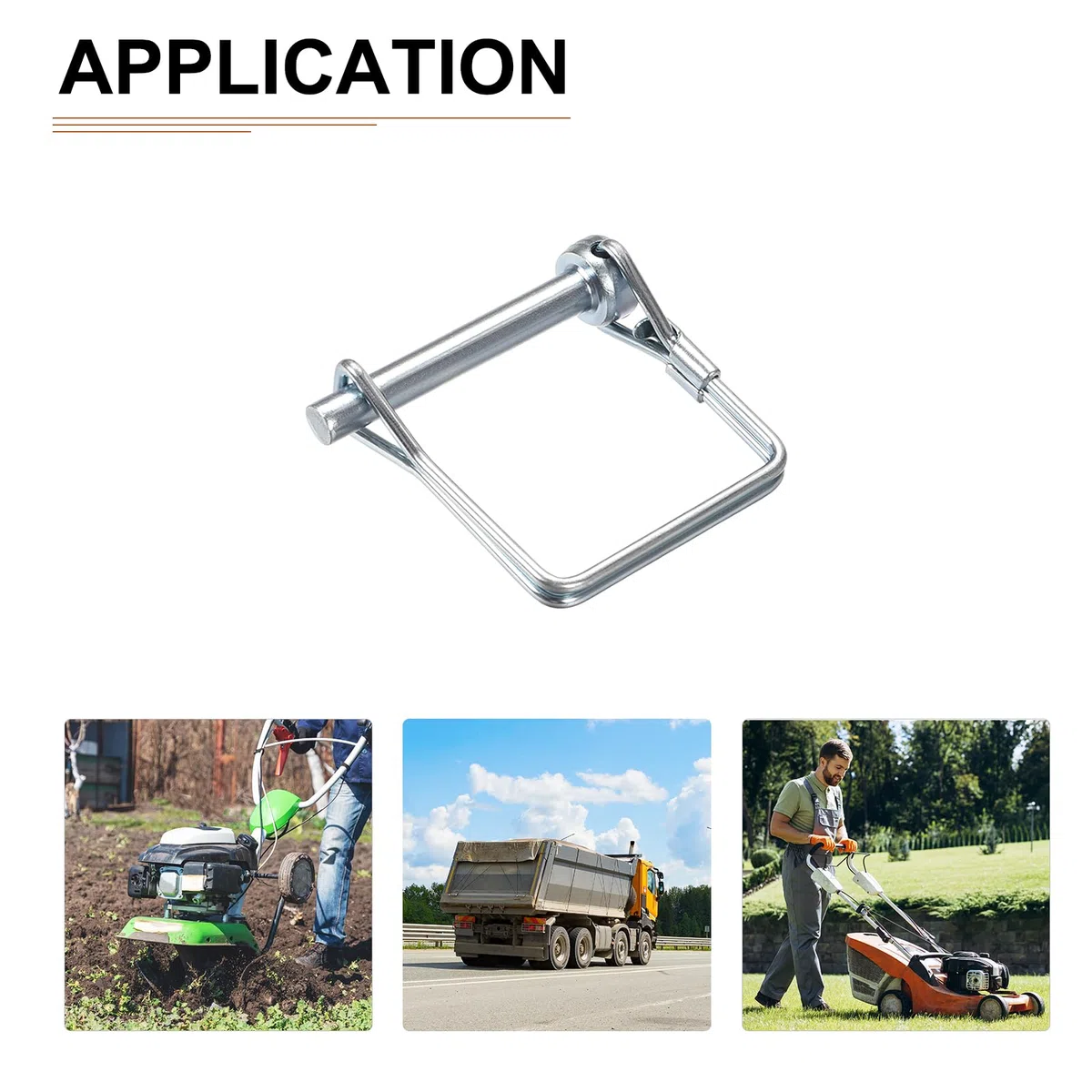 DTGN 5mm x 40mm (Dxl) Spina Bloccaggio Albero - 2 Pezzi - Ideale per Rimorchi Agricoli Prati - Perno Attacco per Rimorchio Quadrato Acciaio Al Carbonio - Tonalità Argento