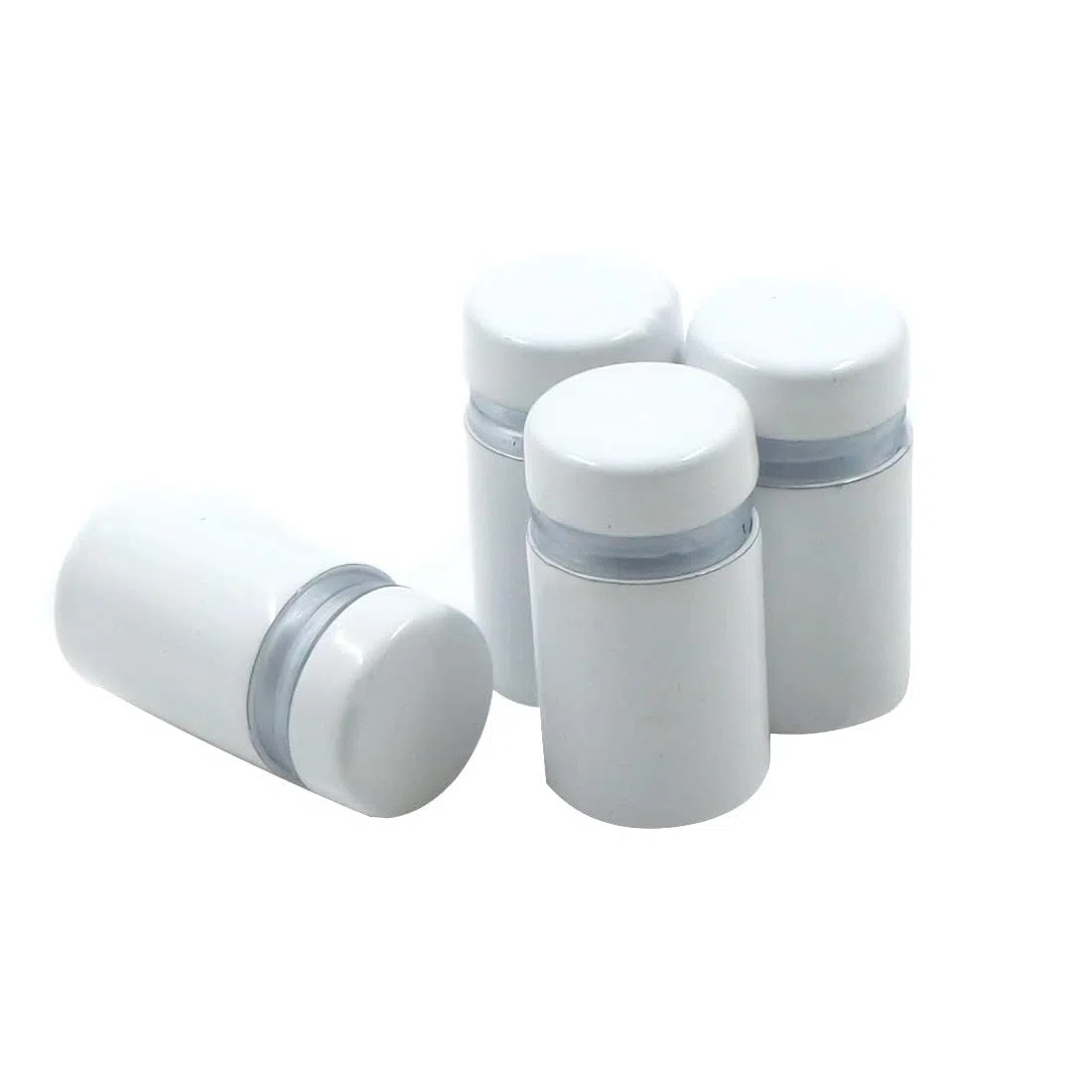 Vite Pubblicità Viti di Fissaggio Bulloni - 12pcs Distanziatori a Vite per Insegne e Occhiali, Acciaio Inossidabile (Bianca 12x20 mm)