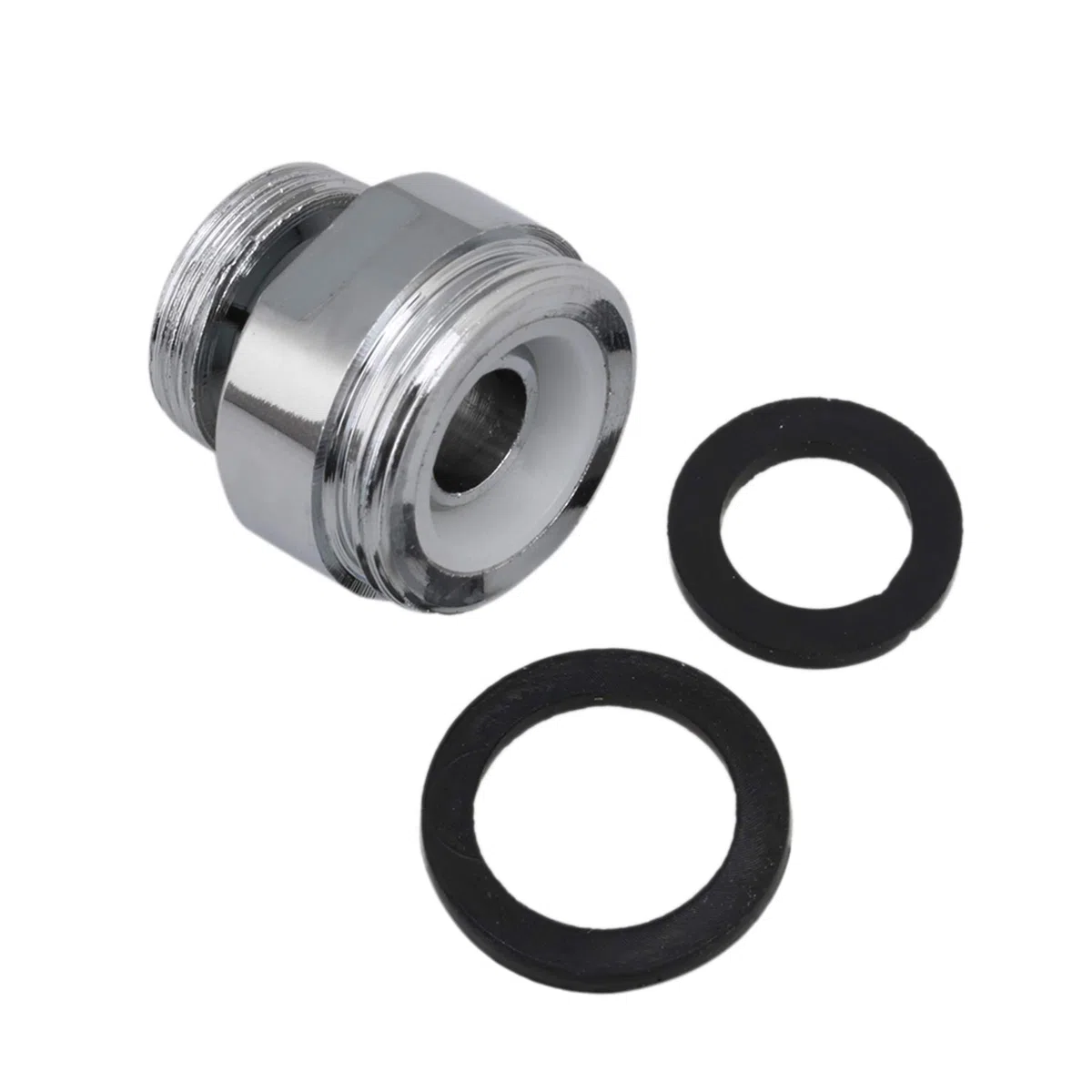RDEXP Rubinetto Aeratore Filettatura Maschio a Rubinetto Adattatore 360 Gradi Rame, Argento, 2.34x2.34x2.07cm/0.92x0.92x0.81inch