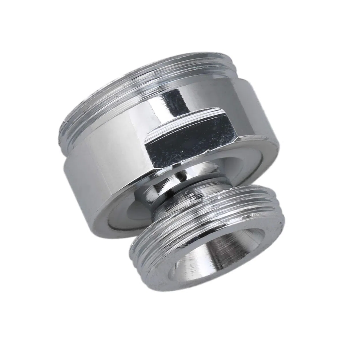 RDEXP Rubinetto Aeratore Filettatura Maschio a Rubinetto Adattatore 360 Gradi Rame, Argento, 2.34x2.34x2.07cm/0.92x0.92x0.81inch