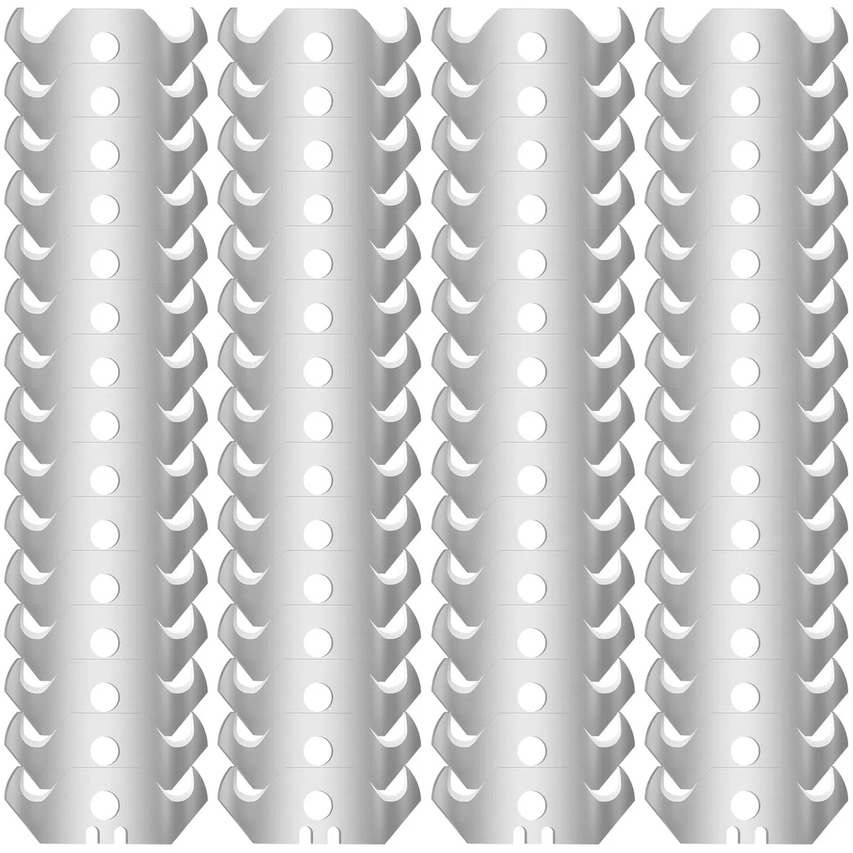 GBKDQQ 60 lame a gancio per coltelli a moquette, lame trapezoidali, 49 x 32 x 19 mm, spessore 0,6 mm, perforate di ricambio per coltelli a moquette, imballaggio, rivestimenti per pavimenti