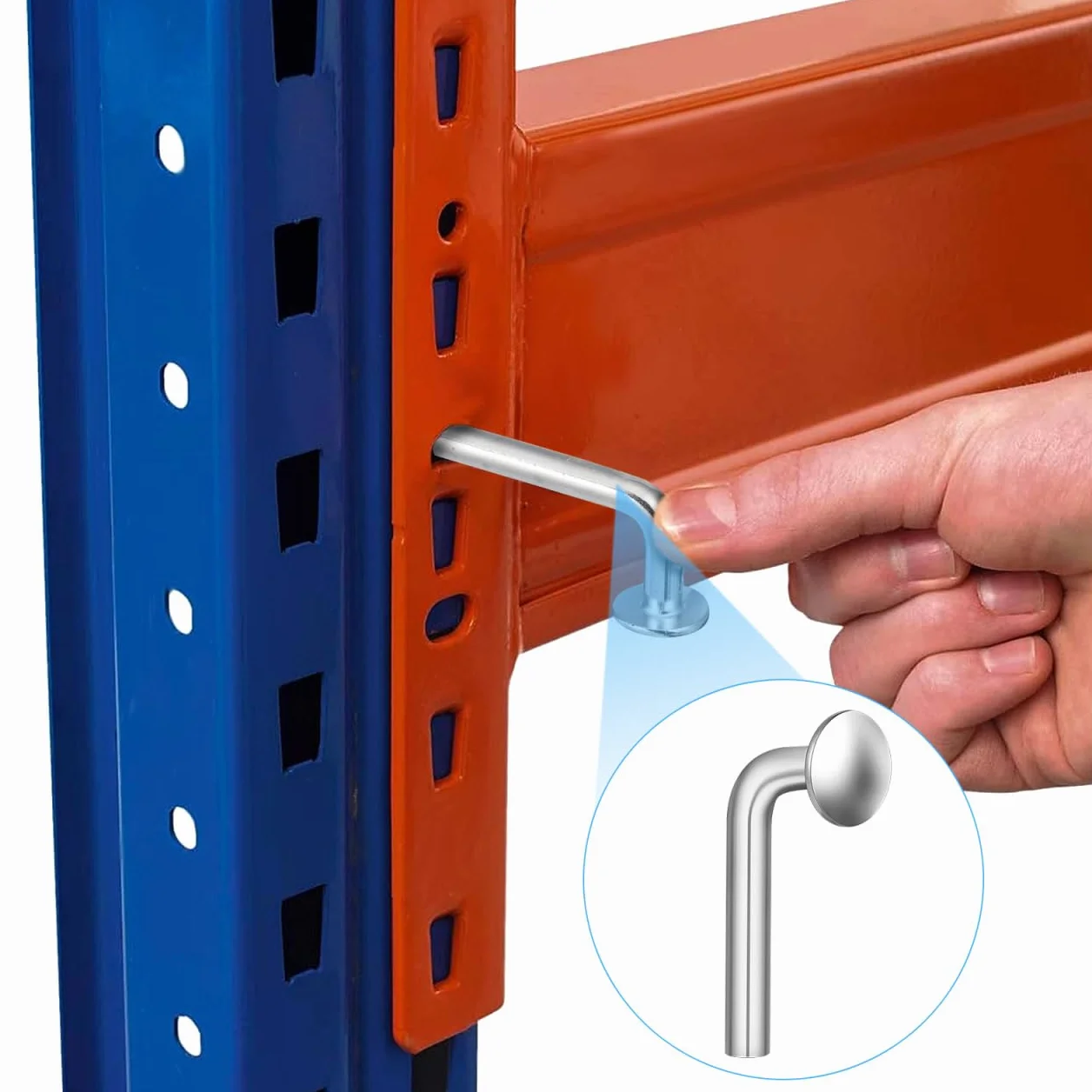 100pcs Zincato Pallet Rack Bulloni di Sicurezza Per Progetti Di Mensola Diy Struttura In Acciaio Resistente Antiruggine Installare Per Magazzino E Casa