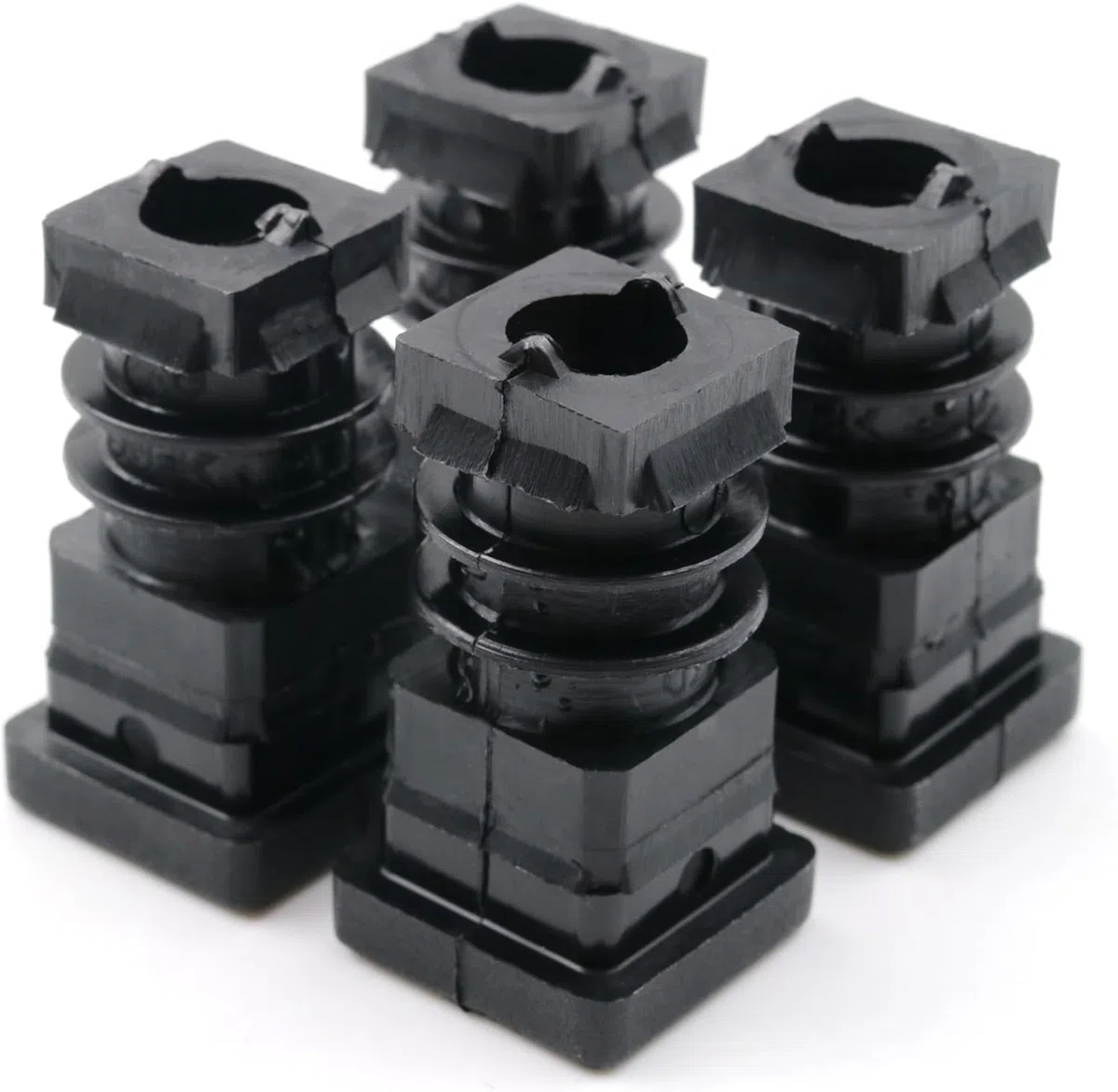 Design61 4 tappi filettati per tubi quadrati, 20 x 20 mm, 1,5-2 mm, con filettatura interna M10