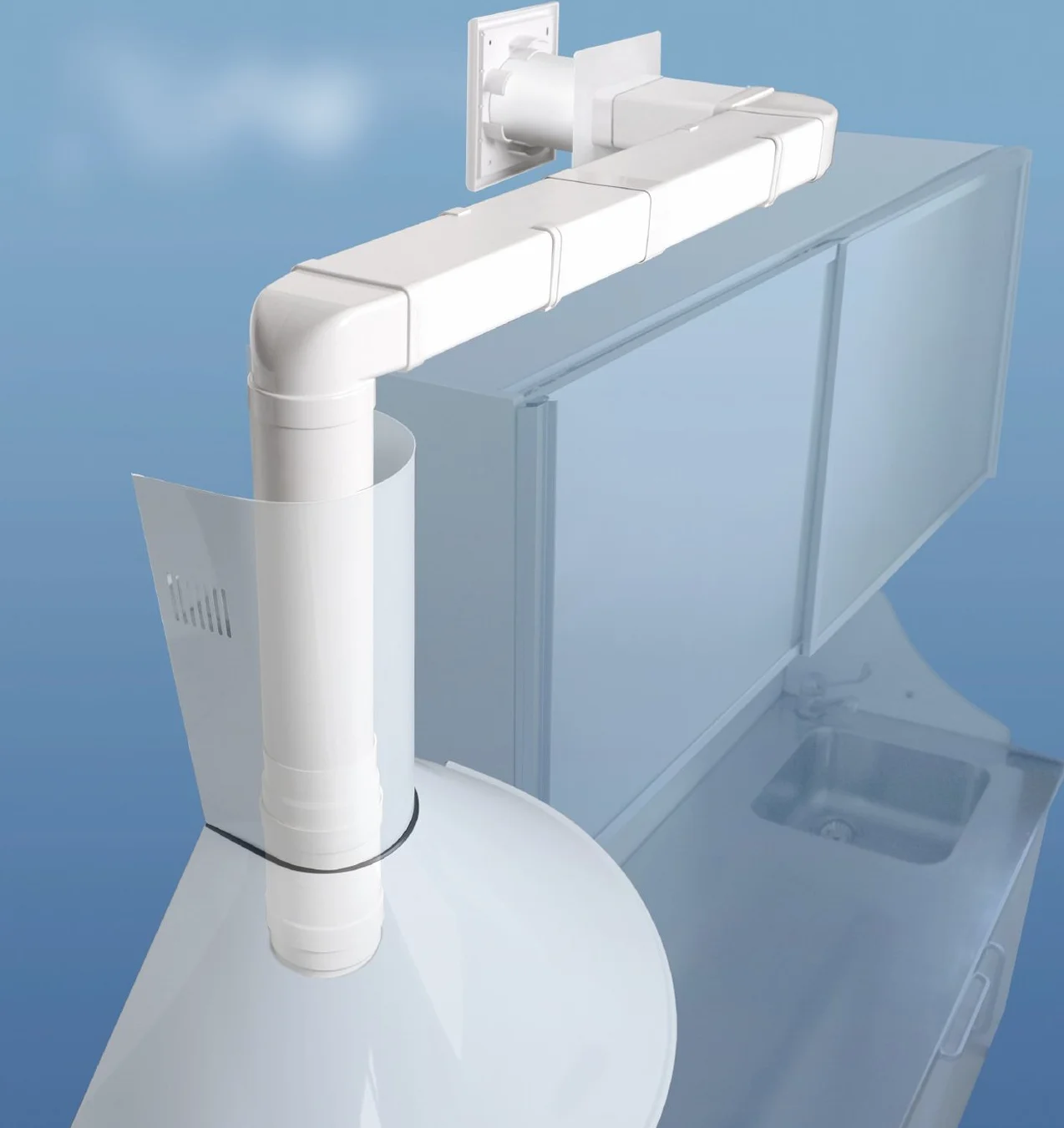 La Ventilazione CTR1125B Tubo per Aerazione Canalizzata Tondo in PVC, 125 mm, Bianco