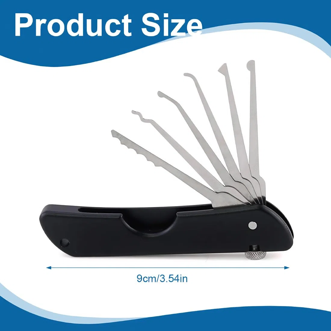 Lockpicking Set Chiave Universale Per Serrature Grimaldelli Professionali Imparare Ad Aprire Lucchetti Allenamento Grimaldello Automatico Kit Estrazione Chiavi Rotte , Nero