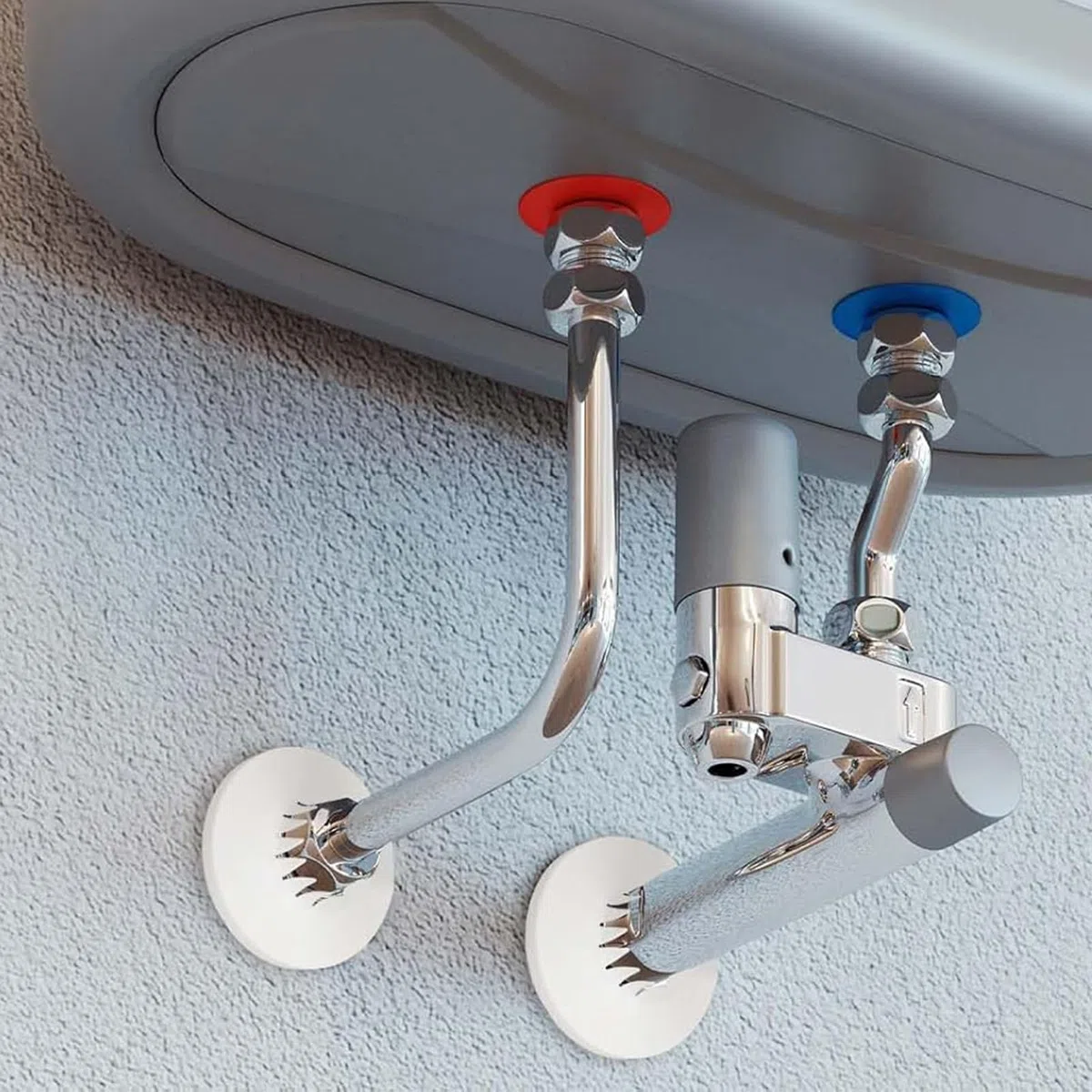 Rosette per Termosifoni, 8 Pezzi Copri Tubi Termosifoni, Bianco Copritubo Termosifone, a Scatto Copritubi Decorativi, Copritubo Riscaldante, per Tubi da 16/20/25 mm
