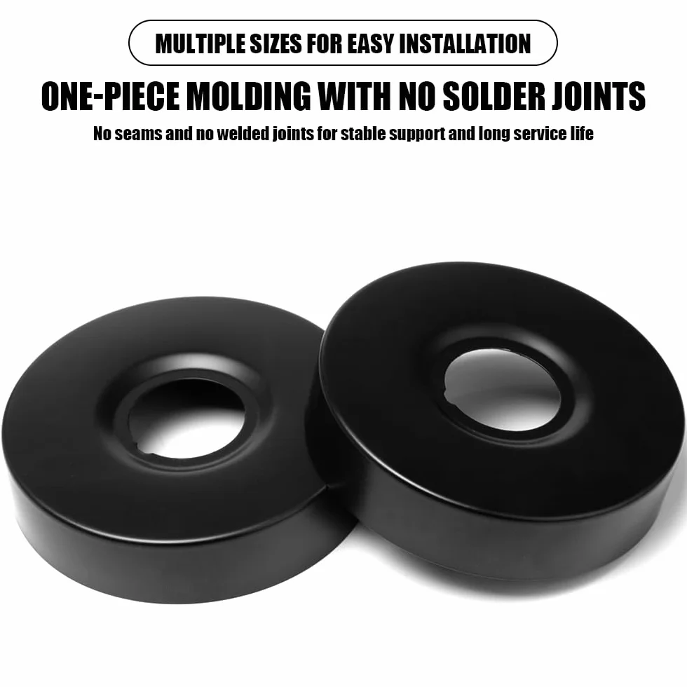 6 Pezzi Rosette Rubinetto Nero Ø21 mm/25 mm Rosetta Copritubo Doccia Acciaio Inox Copri Tubi Termosifoni Rosetta Copritubo Muro per Rubinetti Doccia, Rubinetti, Valvola Angolare(63x6, 80x18)