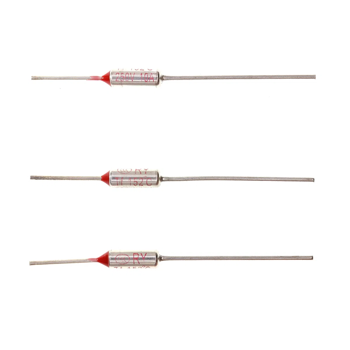 10 Pezzi Fusibile termico per la temperatura del metallo RY152 152 ℃ 10A 250V