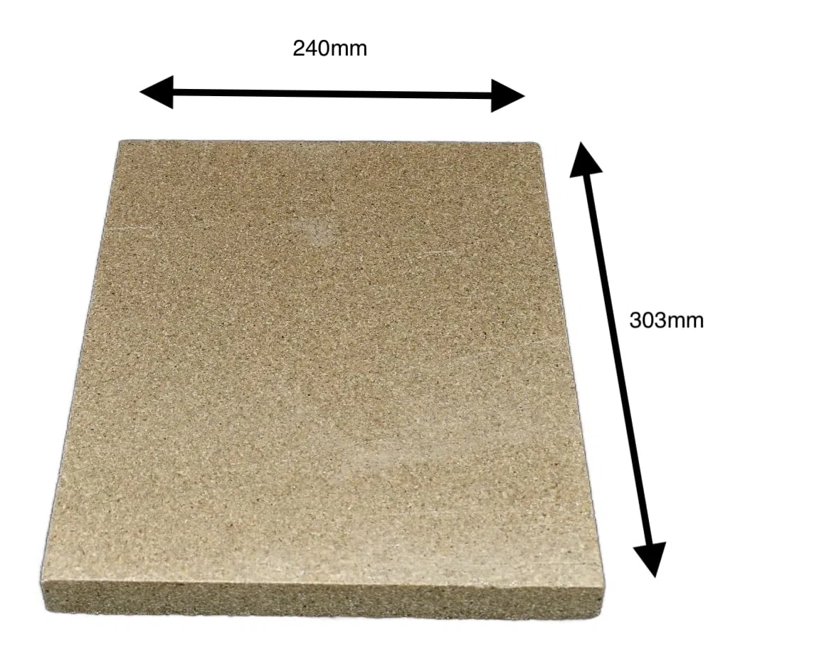 Firebrick Fire Board - Braciere in vermiculite a prova di calore, 240 x 303 x 30 mm, colore: beige