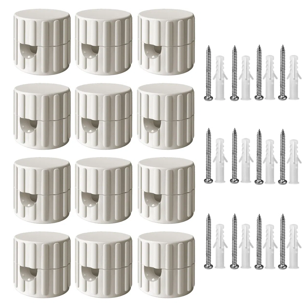 Set di 12 Decentratore Parete e Soffitto, Decentratore da Soffitto, decentratore lampadario, Ideali per Montaggio cavo elettrico Fai da Te - Include Viti e Tasselli