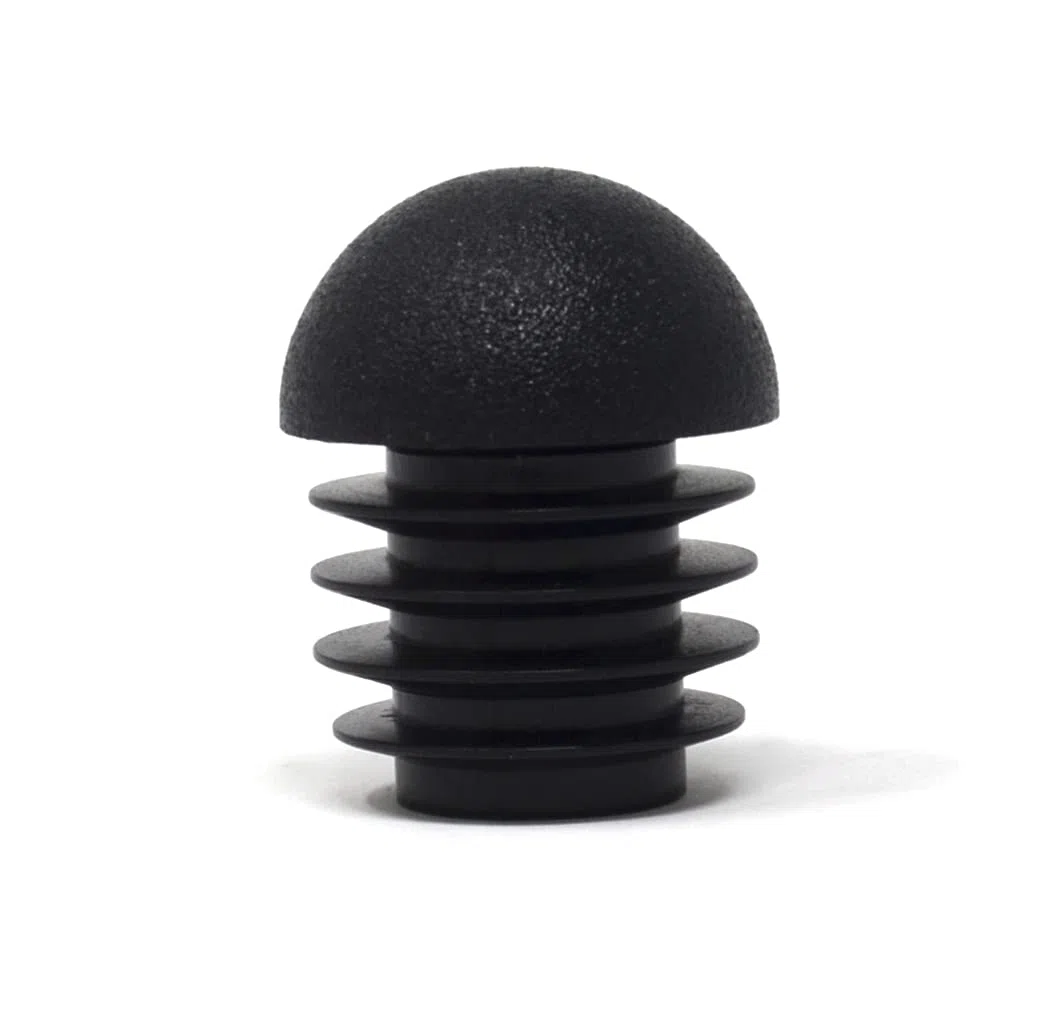 Design61 8 tappi lamellari per tubi rotondi con testa a sfera, diametro 20 – 20,5 mm, colore nero