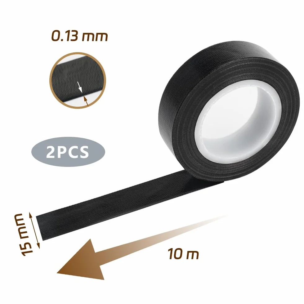 Nastro in Teflon 15 mm × 10 m,2 Rotoli Nastro Adesivo ad Alta Temperatura per Sigillatura a Impulsi, Sigillatrice ad Alta Velocità, Macchina per la Fusione a Caldo,Mballaggio Alimentare, Stampa 3D