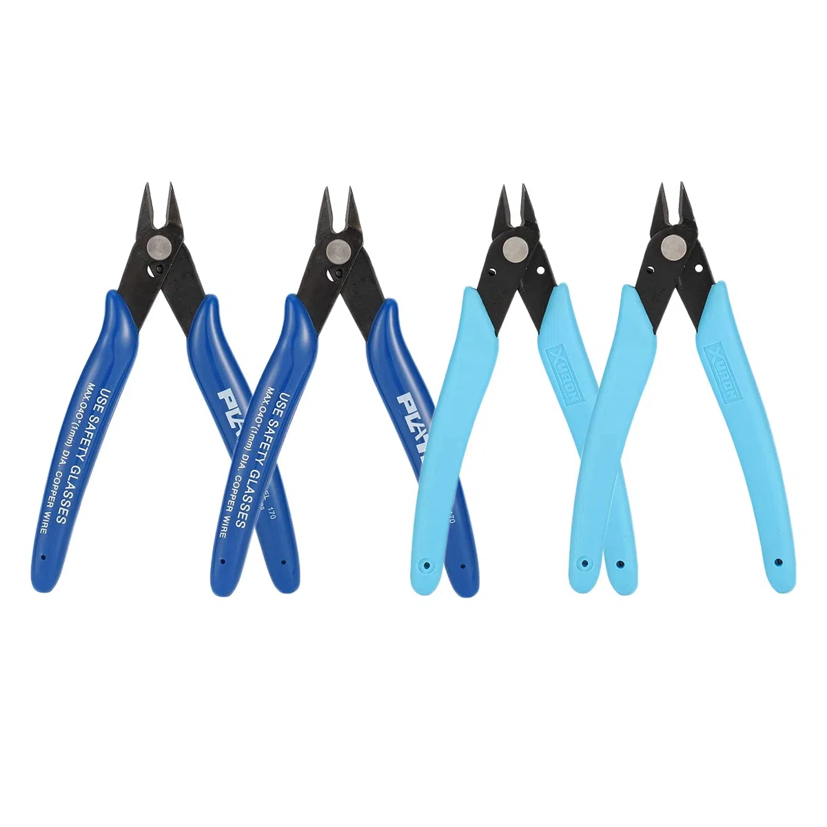CYH 4 Pezzi Pinze per Taglierine di Precisione, Tronchesino dal Taglio Diagonali Tronchesi a Filo Diagonale, per l'industria Elettronica, Lavorazione di Gioielli, Modellismo Pinze per Bigiotteria