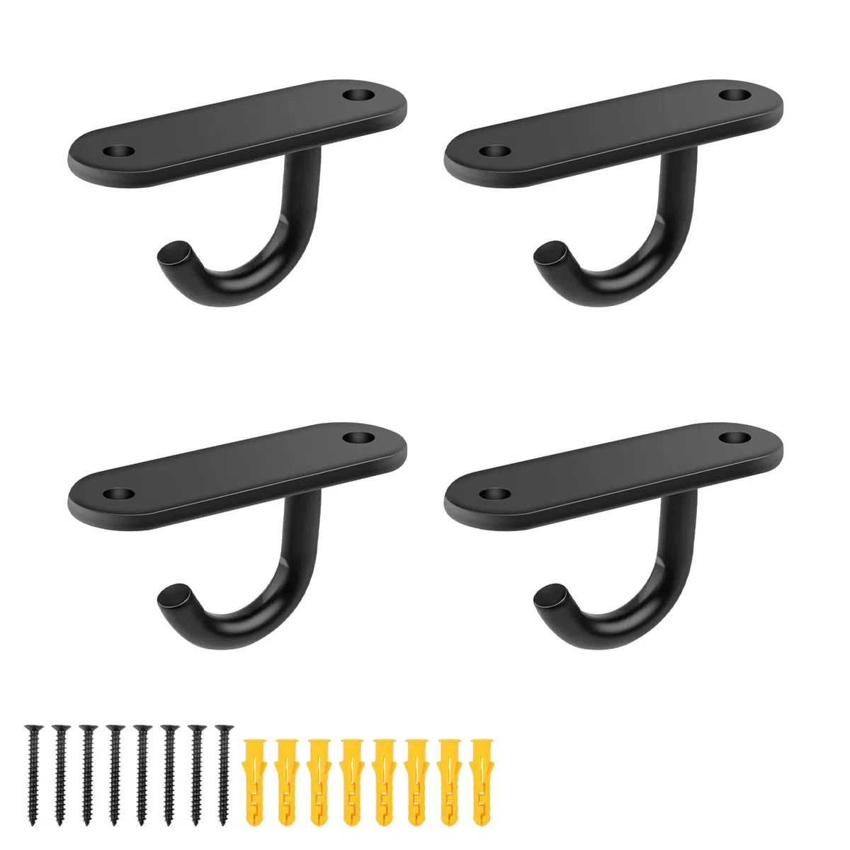 4 Pezzi Ganci a Soffitto, Ganci in Acciaio Inox da 6 cm con 8 Viti, bBase Saldata Gancio da Soffitto Vite per Piccoli Ventilatori da Soffitto, Applique e Zanzariere