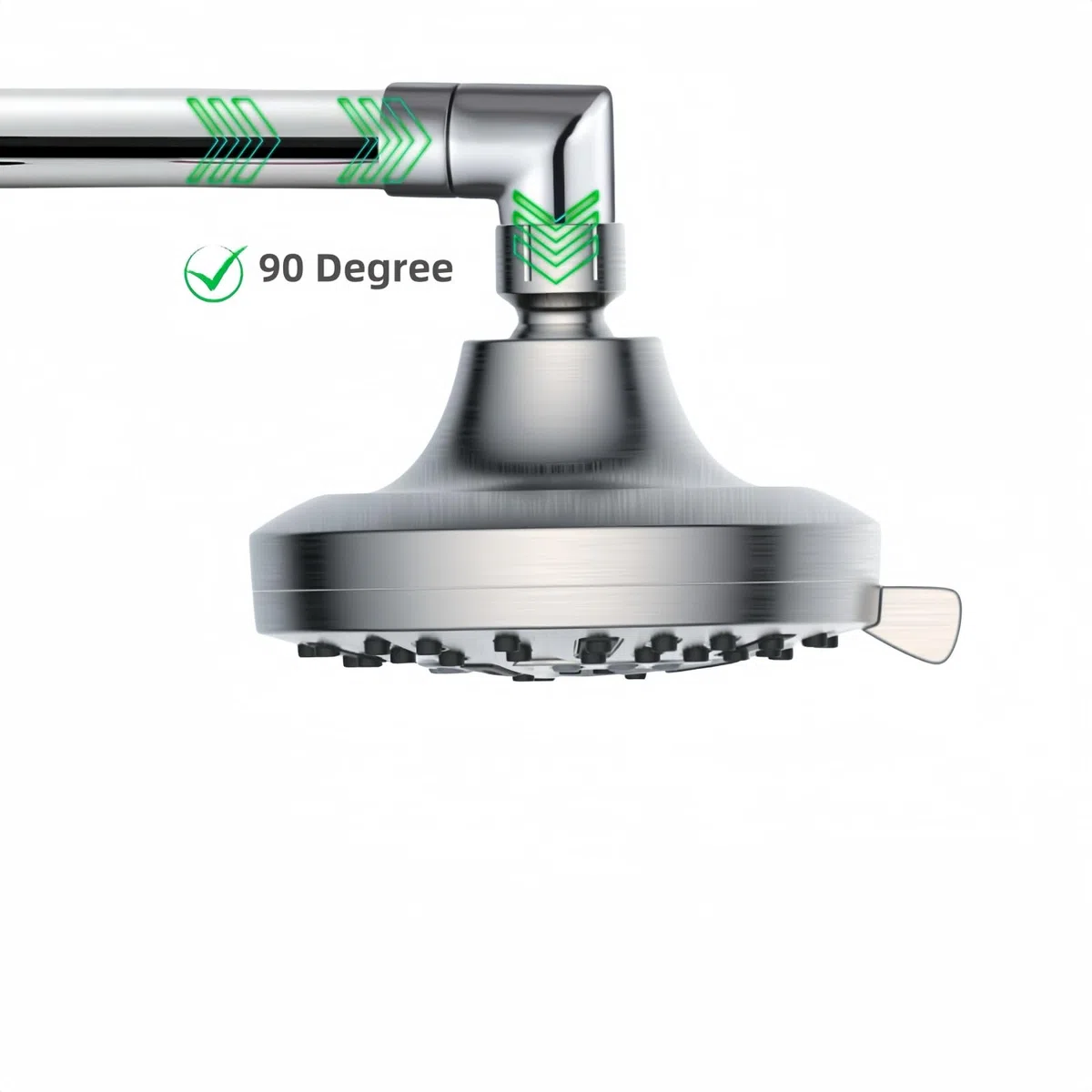Totalize Adattatore a gomito per doccia a 90 gradi, in ottone massiccio, attacco G1/2" (cromato)