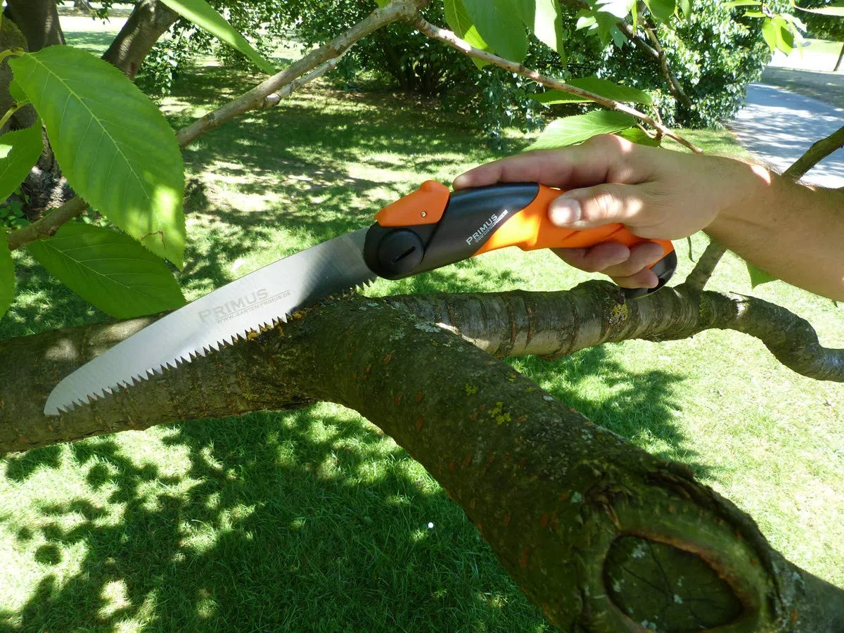 'Primus Sega Pieghevole da Giardino squalo Speed, Nero/Arancione, 22,8 x 7,3 x 2,4 cm, 02010