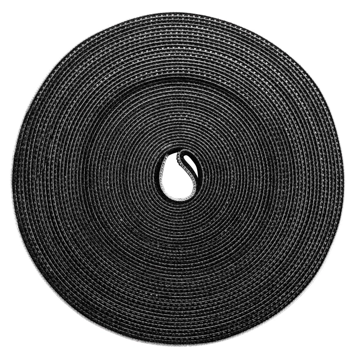 SEBSON Fascetta per Cavi riutilizzabili nera, 12mm x 15m Fascette a Strappo tagliabile regolabili, Tessuto, Tonde